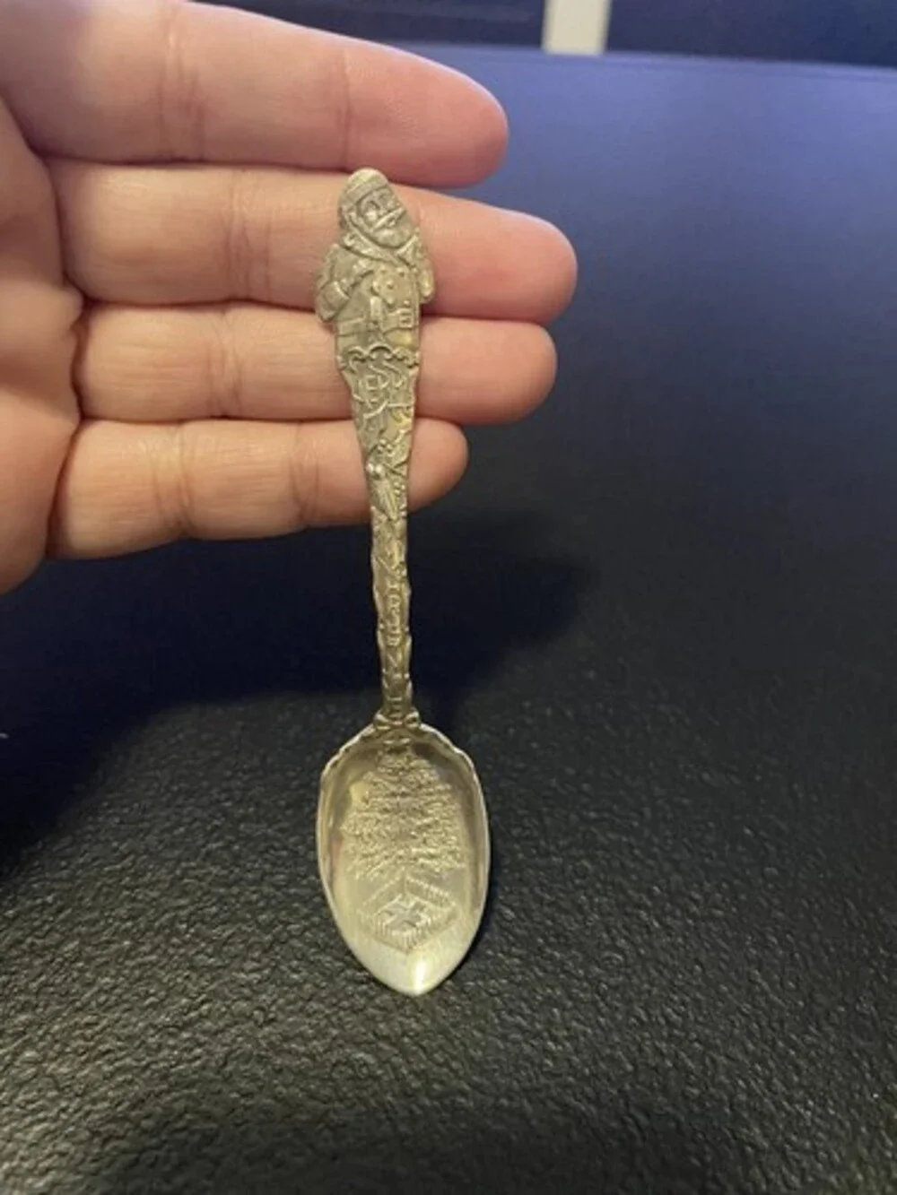 1893 J.H. Johnston & Co Merry Christmas Sterling Silver Souvenir Spoon
